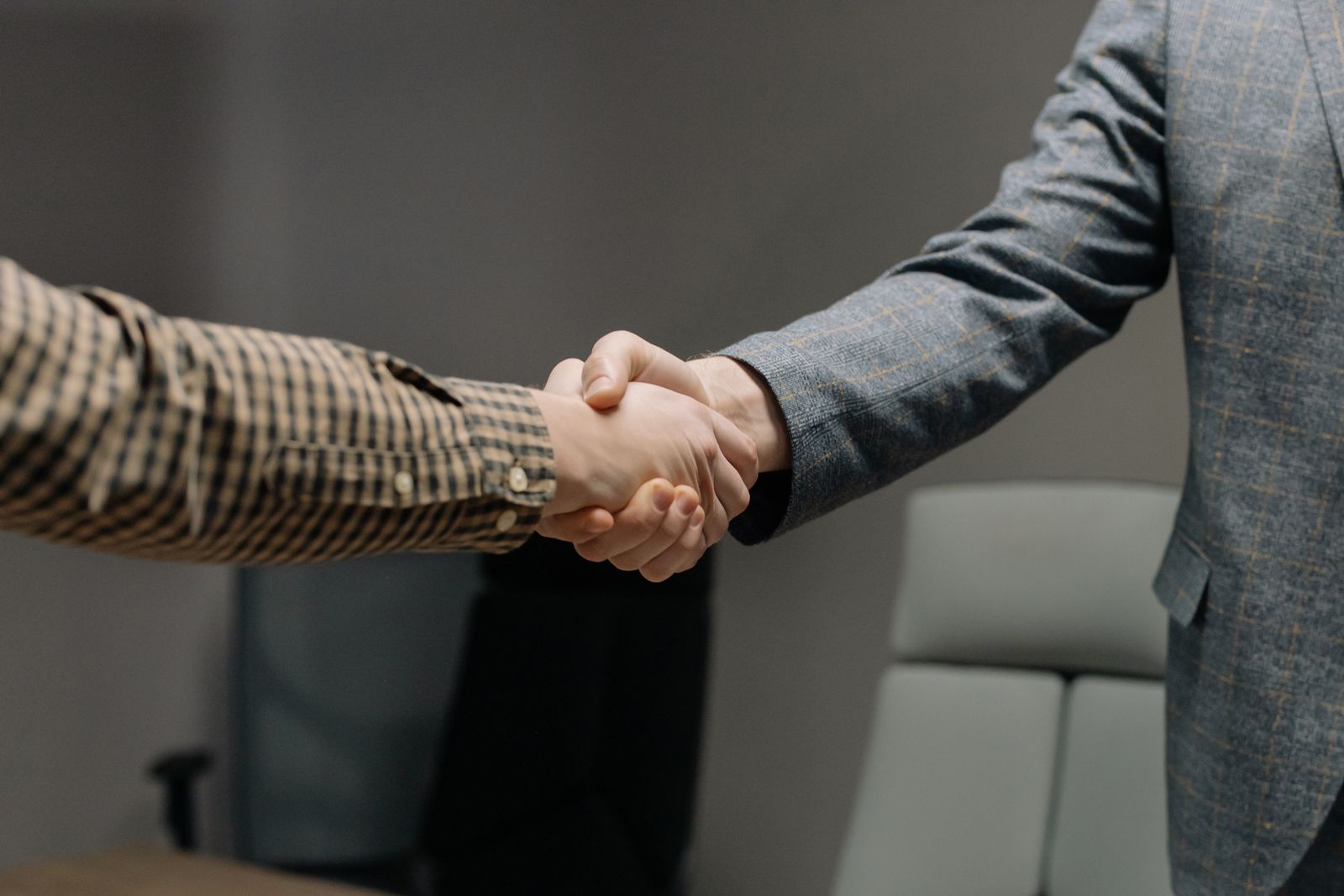 Handshake between two professionals